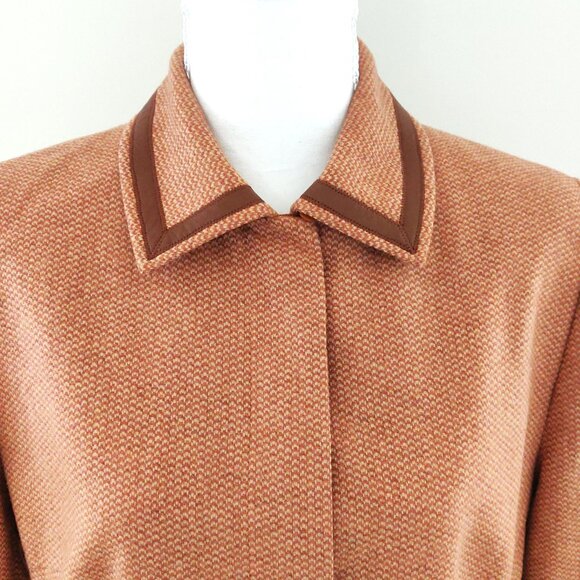 Vintage Swiss Boutique Alissa Wool Blazer – EU40/US10 - Leather Trim - Picture 3 of 7